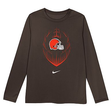 Toddler Nike Brown Cleveland Browns Legend Icon Long Sleeve T-Shirt