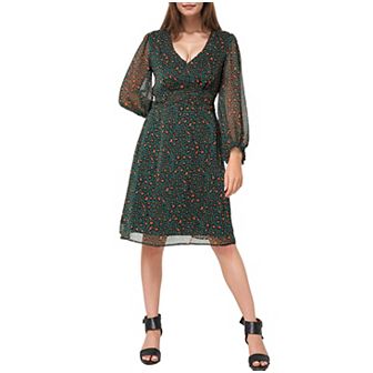 V Neck Midi Dress