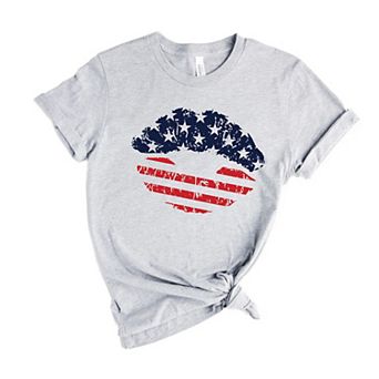 Flag Lips Short Sleeve Graphic Tee