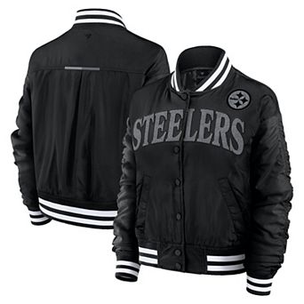 Women's Fanatics Black Pittsburgh Steelers Elements Wave Full-Snap Jacket