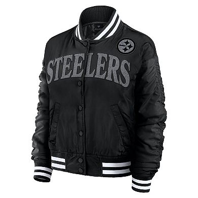 Women's Fanatics Black Pittsburgh Steelers Elements Wave Full-Snap Jacket