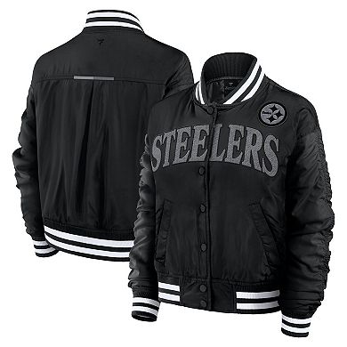 Women's Fanatics Black Pittsburgh Steelers Elements Wave Full-Snap Jacket