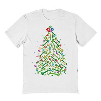 Men's Mechanic Tree Christmas Graphic Tee