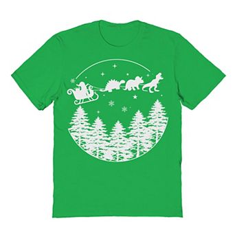 Men's Dinosaur Ride Christmas Graphic Tee