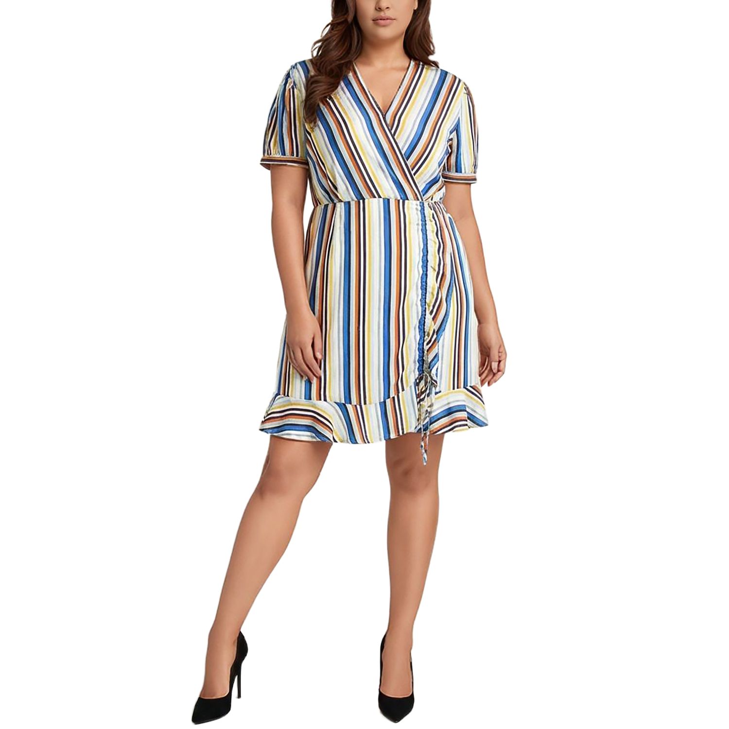 Женские платья Plus Size Multi Color Ruched Dress