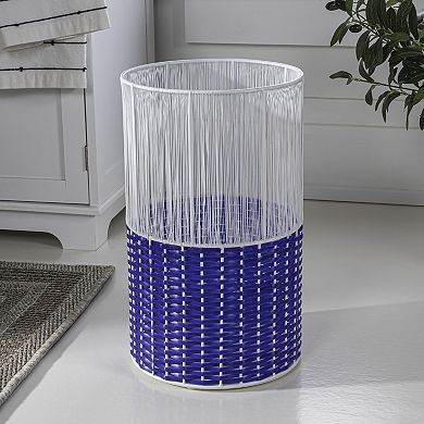 Harper Modern 4.13-gallon 2-tone Faux Wicker Cylinder Waste Basket
