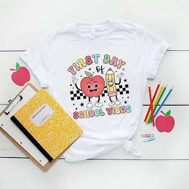 First Day School Vibes Short Sleeve Graphic Tee