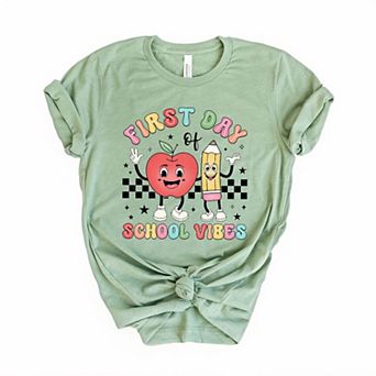 First Day School Vibes Short Sleeve Graphic Tee