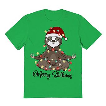 Men's Merry Slothmas Christmas Graphic Tee