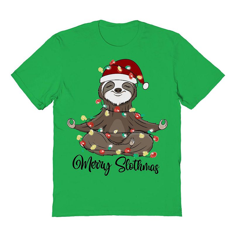 Upc 600007417803 men s merry slothmas christmas graphic tee size