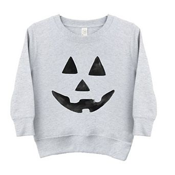 Watercolor Jack-o-lantern Face Toddler Graphic Sweatshirt