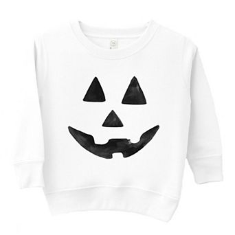 Watercolor Jack-o-lantern Face Toddler Graphic Sweatshirt
