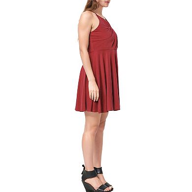Halter Neck Gathered Front Dress
