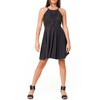 Halter Neck Gathered Front Dress