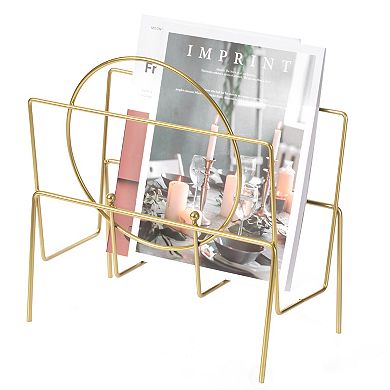 Metal Modern Decorative Floor Magazine Book Rack Storage Holder