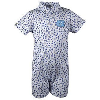 Infant Garb White North Carolina Tar Heels Earnest Polo Romper