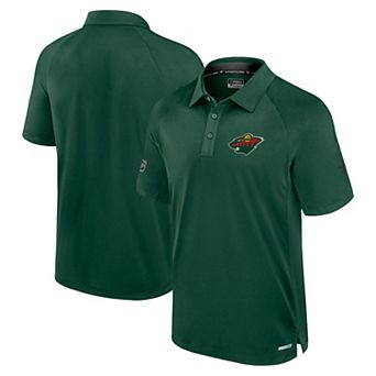 Men's Fanatics Green Minnesota Wild Authentic Pro Rink Polo