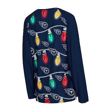 Women's Concepts Sport Navy Tennessee Titans Garland Knit Raglan Long Sleeve T-Shirt & Pants Set