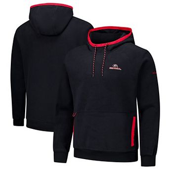 Men's Columbia Black Georgia Bulldogs Flanker Fleece Pullover Hoodie