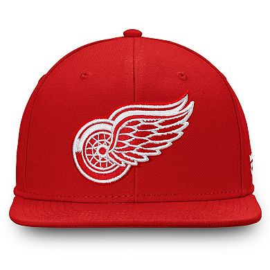 Men's Fanatics Red Detroit Red Wings Core Primary Logo Snapback Hat