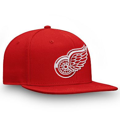 Men's Fanatics Red Detroit Red Wings Core Primary Logo Snapback Hat