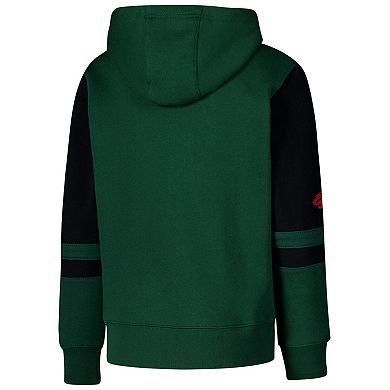 Youth Green Minnesota Wild Face Off Full-Zip Hoodie