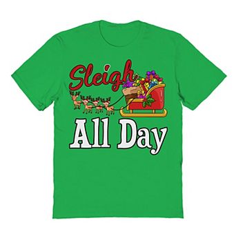Men's Sleigh Gift Day Christmas Graphic Tee