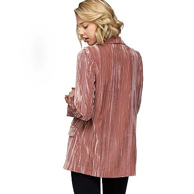 Velvet Blazer In Rogue