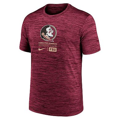 Men's Nike Garnet Florida State Seminoles Campus Center Block Velocity Performance T-Shirt