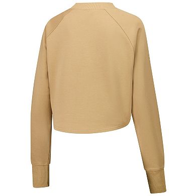 Women's Tan UCF Knights Raglan Cropped Sweatshirt & Sweatpants Set