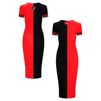 Women's STAUD Navy/Red Houston Texans Colleen Dress