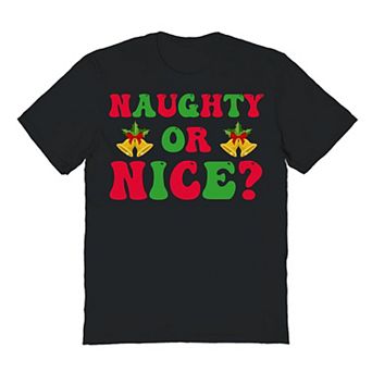 Men's Naughty Or Nice Christmas Graphic Tee