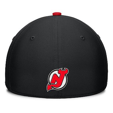 Men's Fanatics Black/Red New Jersey Devils Authentic Pro Rink Team Code Flex Hat