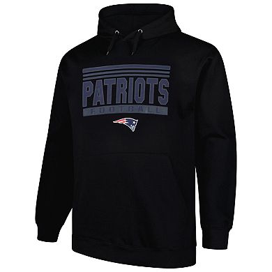 Men's Fanatics Black New England Patriots Big & Tall Pop Pullover Hoodie