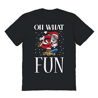 Men's Santa Oh What Fun Christmas Graphic Tee
