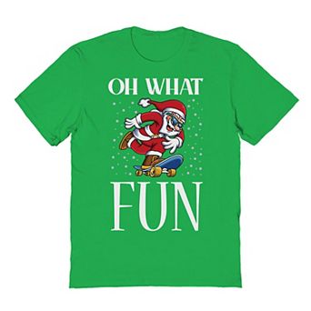 Men's Santa Oh What Fun Christmas Graphic Tee
