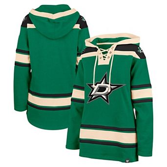 Women's '47 Kelly Green Dallas Stars Superior Lacer Pullover Hoodie