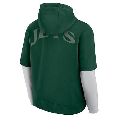 Unisex Fanatics Green New York Jets Sleek Elements Pullover Hoodie