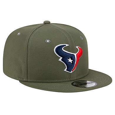 Men's New Era Olive Houston Texans Main 9FIFTY Snapback Hat