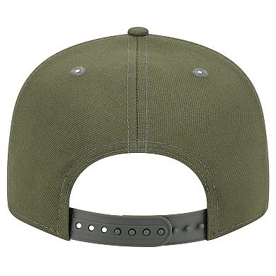 Men's New Era Olive Houston Texans Main 9FIFTY Snapback Hat