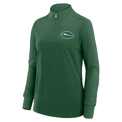 Women's Green New York Jets Velocity Quarter-Zip Jacket