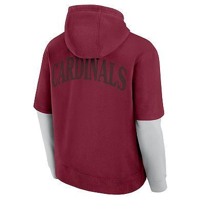 Unisex Fanatics Cardinal Arizona Cardinals Sleek Elements Pullover Hoodie