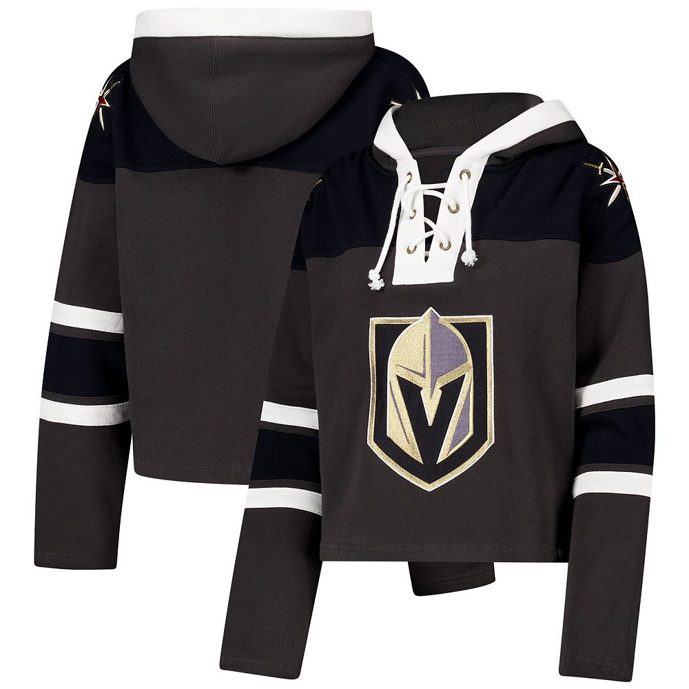 売れ筋商品|||４７ブランド カットソー トップス レディース Women's Charcoal Vegas Golden Knights Cropped Superior Lacer Pullover Hoodie Charcoal Women's '47 Charcoal Vegas Golden Knights Cropped Superior