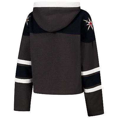 売れ筋商品|||４７ブランド カットソー トップス レディース Women's Charcoal Vegas Golden Knights Cropped Superior Lacer Pullover Hoodie Charcoal Women's '47 Charcoal Vegas Golden Knights Cropped Superior
