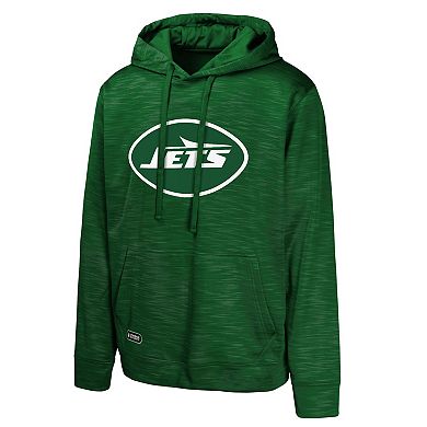 Men's Green New York Jets Streak Fleece Pullover Hoodie