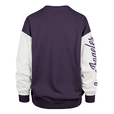 Women's '47 Oversized Pullover Sweatshirt Purple Los Angeles Lakers Rise Andie Pullover Sweatshirt