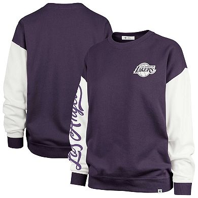 Women's '47 Oversized Pullover Sweatshirt Purple Los Angeles Lakers Rise Andie Pullover Sweatshirt