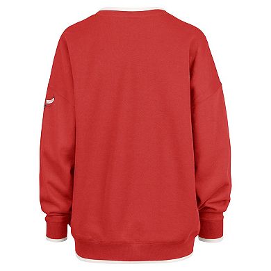 Women's '47 Red Chicago Bulls Rise Wax Pack Daze '80s Oversize Pullover Sweatshirt