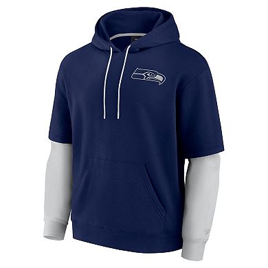 Unisex Fanatics College Navy Seattle Seahawks Sleek Elements Pullover Hoodie