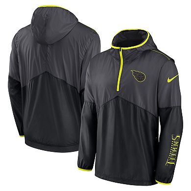 Men's Nike Anthracite Tennessee Titans Volt Hoodie Half-Zip Jacket